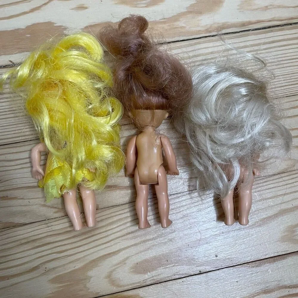 M&C Barbie Toddler 4‎ Dolls Lot of 3 Mini Kelly Girls Blonde Yellow Brown Hair